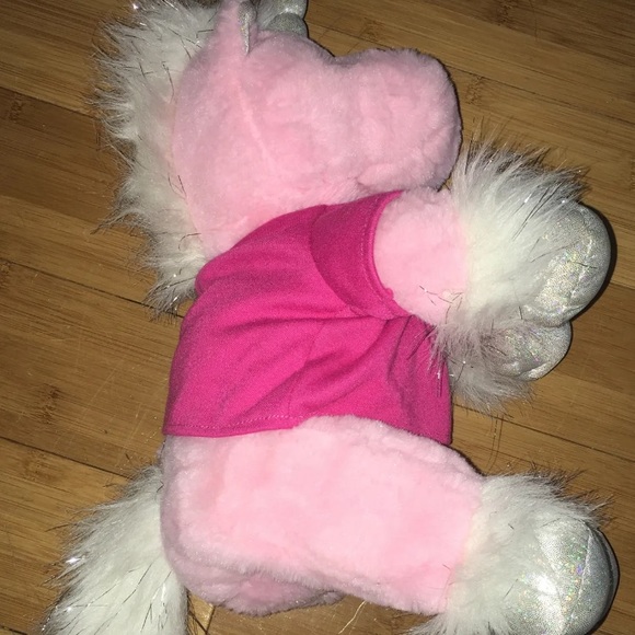 The Bear Factory Unicorn Pink Plush Stuffed Animal Toy Horse Glitter Hooves 14" - Picture 4 of 6